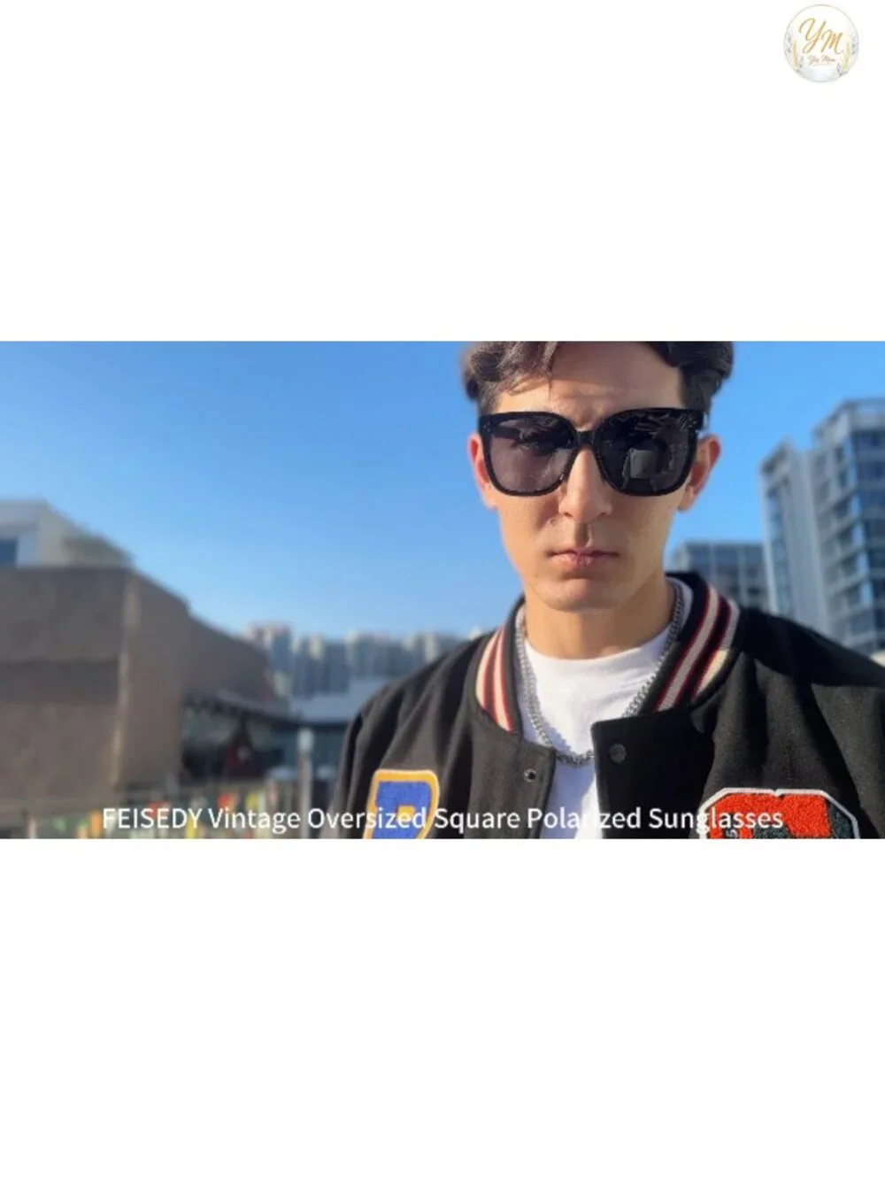 Oversized Polarized Sunglasses UV400 Protection Square Fashion